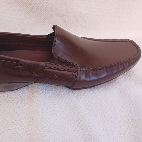 Mens all leather slip on loafers. - Picture 2 of 5